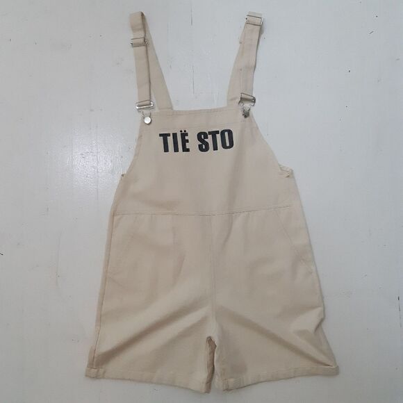 Tiësto Cream Denim Dungaree Romper - Picture 4 of 10